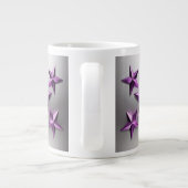 Grande Tasse Étoiles Métallurgiques violettes Gris Gradient Jum (Dos)