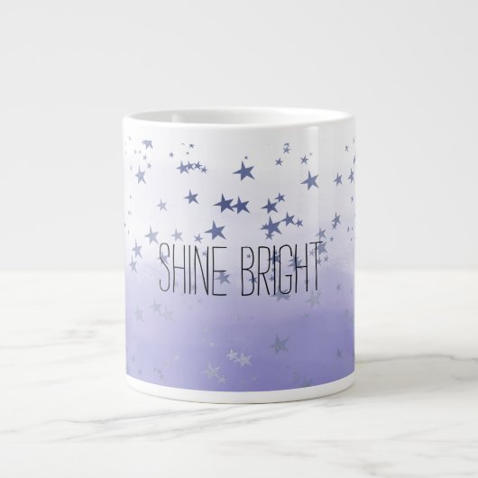 Grande Tasse Étoiles violettes Ombre (Devant)