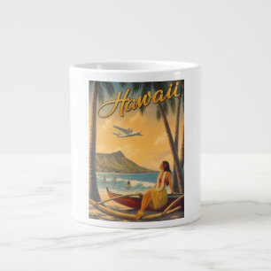 Grande Tasse Évasion Aloha de la fille hula hawaïenne vintage p