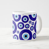 Grande Tasse Evil Eye Pattern, Greek Eye, Turkish Eye, Nazar (Devant droit)