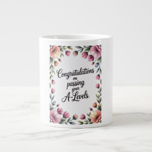 Grande Tasse Examen de niveau A Félicitations Florales pour la