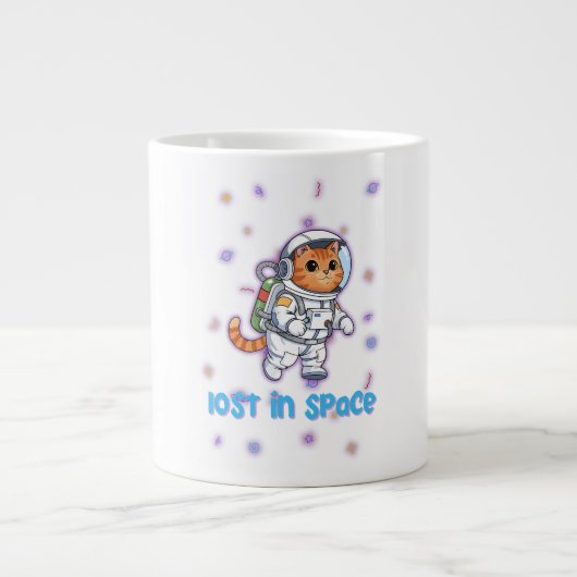 Grande Tasse Explorateur de chats cosmiques (Devant)
