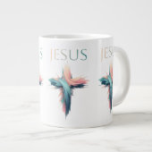 Grande Tasse Expression divine : La Croix de Jésus en Abstrait (Devant droit)