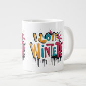 Grande Tasse Extra-Large I Love Winter (Devant droit)