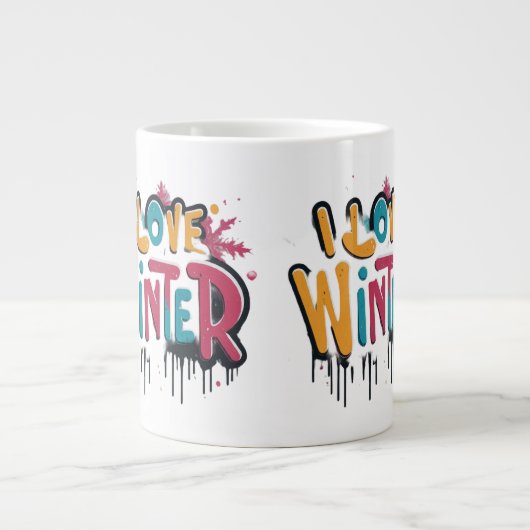 Grande Tasse Extra-Large I Love Winter (Devant)