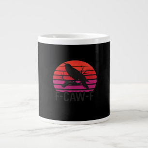 Grande Tasse F-Caw-F Corbeau Drôle Classique Minimaliste Propre
