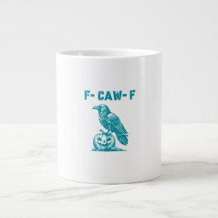 Grande Tasse F-Caw-F Corbeau Drôle Gothique Corbeau Rétro Class