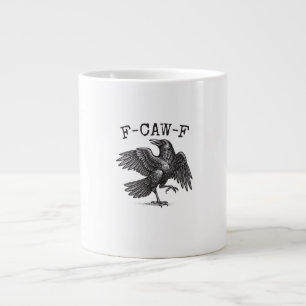 Grande Tasse F-Caw-F Corbeau Pun Drôle Oiseau Croassement Grung