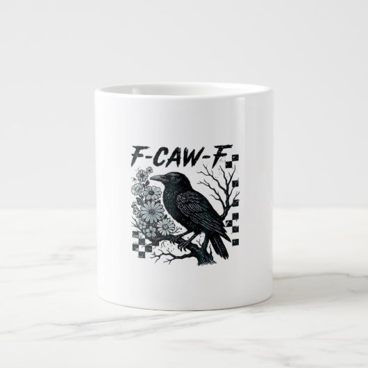Grande Tasse F-Caw-F Crow Bird Retro Classic (Devant)