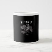 Grande Tasse F-Caw-F Crow Pun Funny Bird Cawing Grunge (Devant)