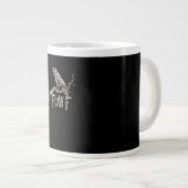 Grande Tasse F-Caw-F Crow Pun Funny Bird Cawing Grunge Back Tri (Devant droit)