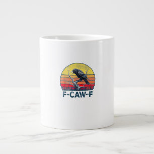 Grande Tasse F-Caw-F Drôle de Corbeau Corbeau Vintage Gothique