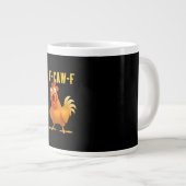 Grande Tasse F Caw F Funny Chicken Meme Trendy Modern Style (Devant droit)