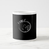 Grande Tasse F-Caw-F Funny Wordplay Quote Retro Style (Devant)