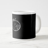 Grande Tasse F-Caw-F Funny Wordplay Quote Retro Style (Devant droit)