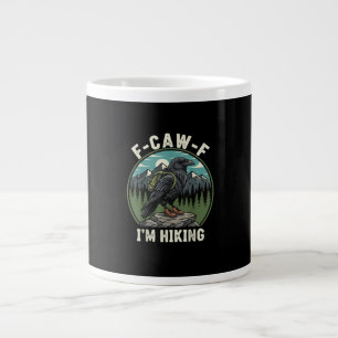 Grande Tasse F-Caw-F Je fais de la randonnée Esprit Corbeau Cor