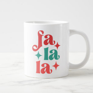 Grande Tasse Fa La La - Festive vacances Typographie Design