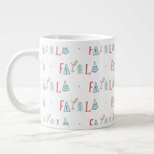 Grande Tasse Fa La La Funny Noël Arbre Vacances