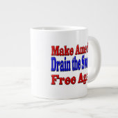 Grande Tasse Faites de l'Amérique Libre Égoutter le marais roug (Devant droit)