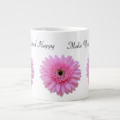 Grande Tasse Faites Votre Âme Heureuse Rose Gerbera Daisy (Devant)
