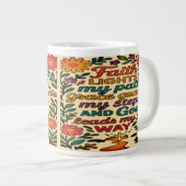 Grande Tasse Faith Lights My Path Christian Art - Inspirational (Devant droit)