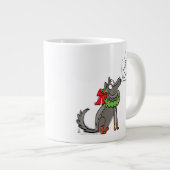 Grande Tasse Fantaisie Loup Noël Joyeux Howlidays Holiday (Devant droit)