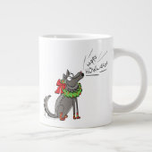 Grande Tasse Fantaisie Loup Noël Joyeux Howlidays Holiday (Droite)
