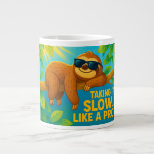 Grande Tasse Fantastique Sloth Fourre-tout - "Prendre Lentement