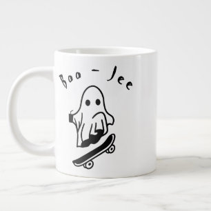 Grande Tasse Fantôme de patinage mignon Boo drôle Halloween Art