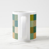 Grande Tasse Faux Patchwork, Couleurs de la Terre : Jumbo Coffe (Dos)