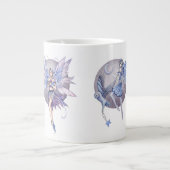 Grande Tasse Fées de lune bleu et pourpre (Devant)