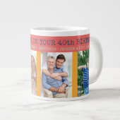 Grande Tasse Félicitations 40e anniversaire 4 Photo (Devant droit)