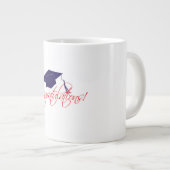 Grande Tasse Félicitations casquette de diplôme (Devant droit)