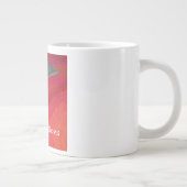 Grande Tasse Félicitations Diplômé Noir et Rouge (Droite)