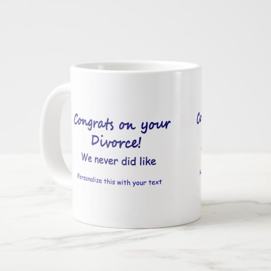 Grande Tasse Félicitations pour votre divorce (Devant gauche)