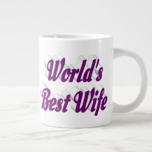 Grande Tasse Femme avec moitié de texte violet