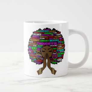 Grande Tasse Femme chrétienne noire métissée mère