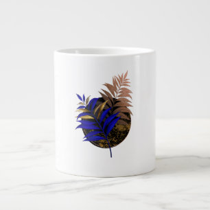 Grande Tasse Ferme bleue sur cercle noir