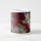 Grande Tasse Fermer la dalle d'Agate de la mousse rouge (Devant)