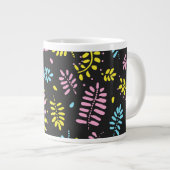 Grande Tasse Fermes Abstraites - jaune vif, rose, bleu (Devant droit)