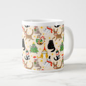 Grande Tasse Festive Chats Motif de Noël (Devant droit)