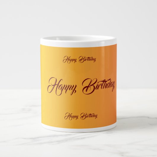 Grande Tasse Fête d'anniversaire de Gradient (Devant)