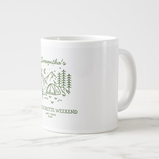 Grande Tasse Fête de Bachelorette de Camping Simple Moderne dan (Devant droit)