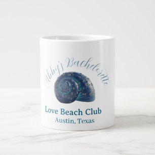 Grande Tasse fête de fiançailles club de plage nom coquille de
