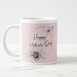 Grande Tasse Fête des mères Personnaliser l'image rose florale