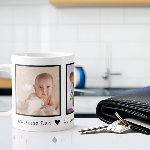 Grande Tasse Fête des Pères 3 Photo Personnalisée