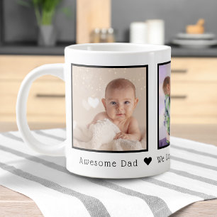 Grande Tasse Fête des Pères Multi Photo Personnalisé