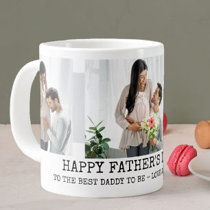 Grande Tasse Fête des pères Papa sera 3 Gris Photo