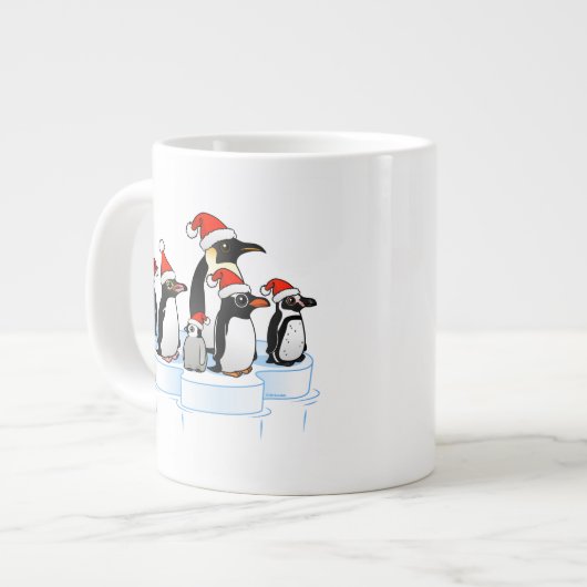 Grande Tasse Fête des pingouins de Noël (Devant gauche)