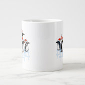 Grande Tasse Fête des pingouins de Noël (Devant)